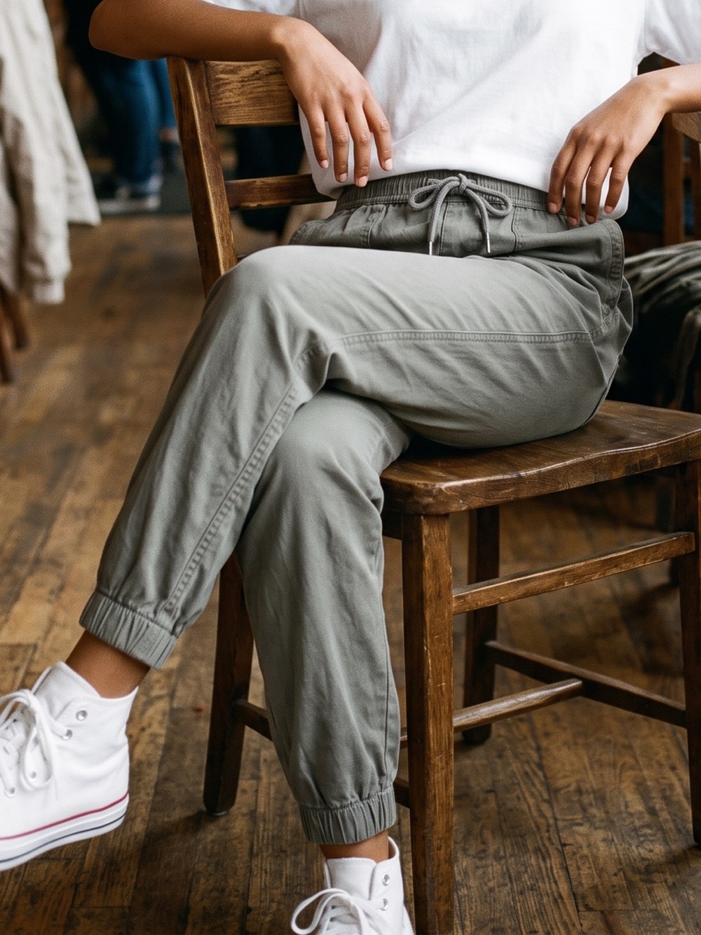 C.C Drawstring pants-  Gray - Picture 5 of 5